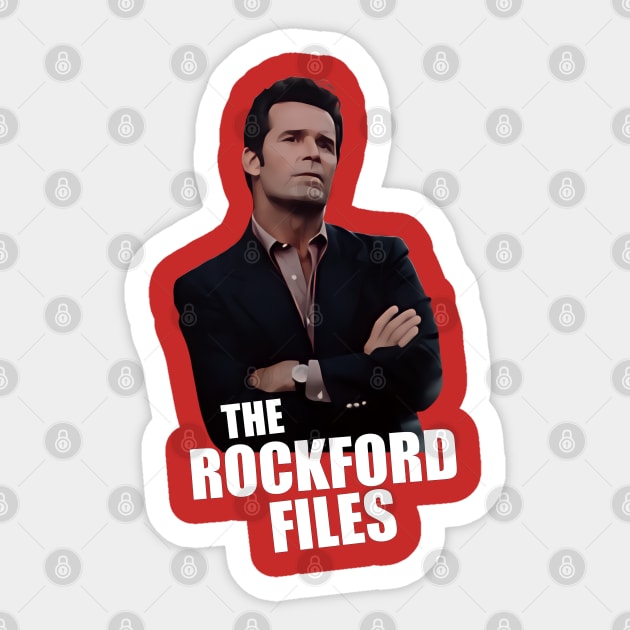 The Rockford Files - James Garner - 70s Tv Show Sticker by wildzerouk